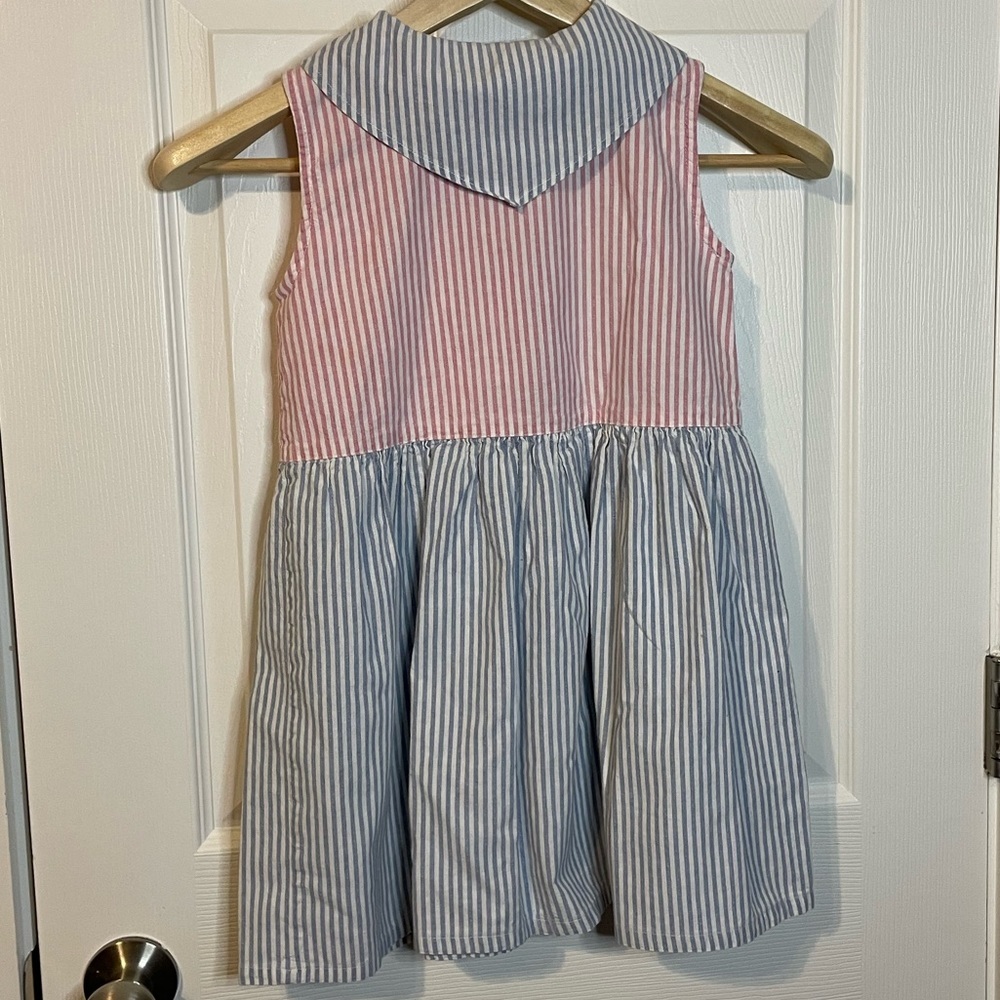 VTG 1994 Dr Seuss Cat in the Hat striped toddler dress sz L - Picture 6 of 8